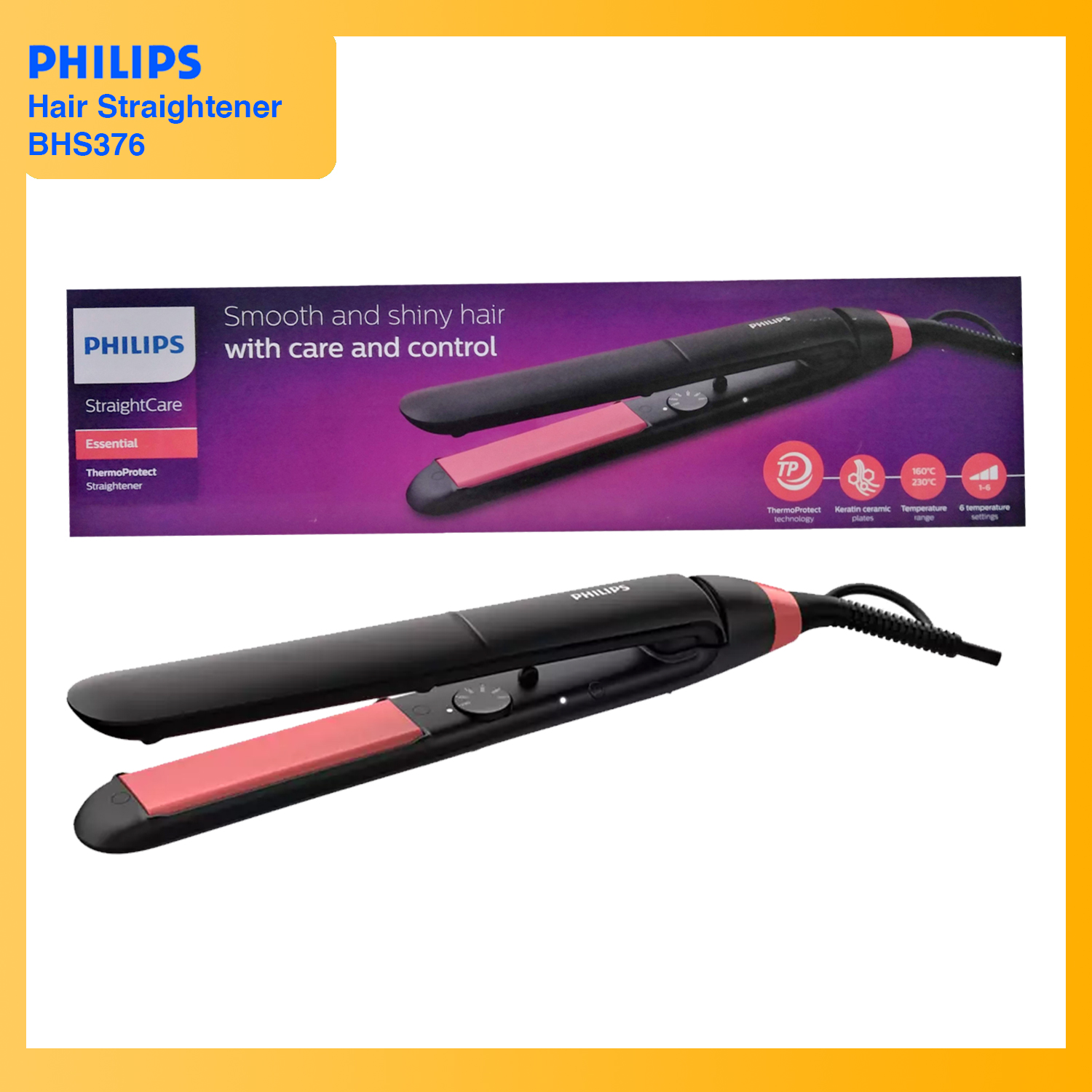 BHS[376] Hair Straightener(Temperature Control Turning rheostat