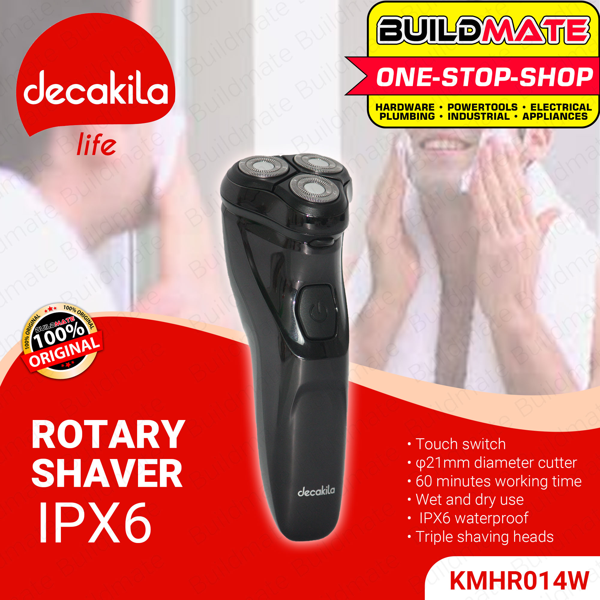 BUILDMATE Decakila by Ingco Rotary Beard Moustache Shaver Electric