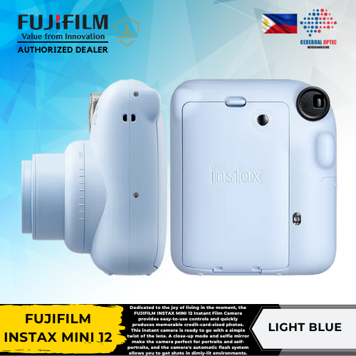 FUJIFILM INSTAX MINI 12 Instant Film Camera (Pastel Blue) + Camera