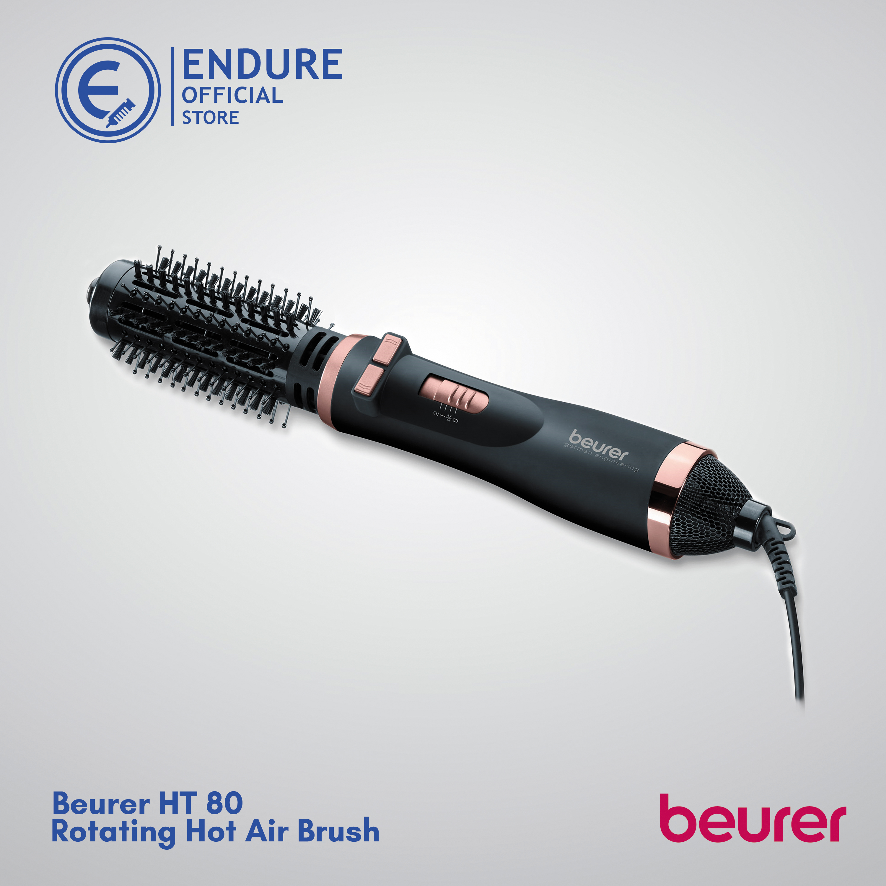 Beurer HT 80 - Rotating Hot Air Brush (Rotating hair dryer brush with ion  function and 2 attachments for volume, bounce & curls) | Lazada PH