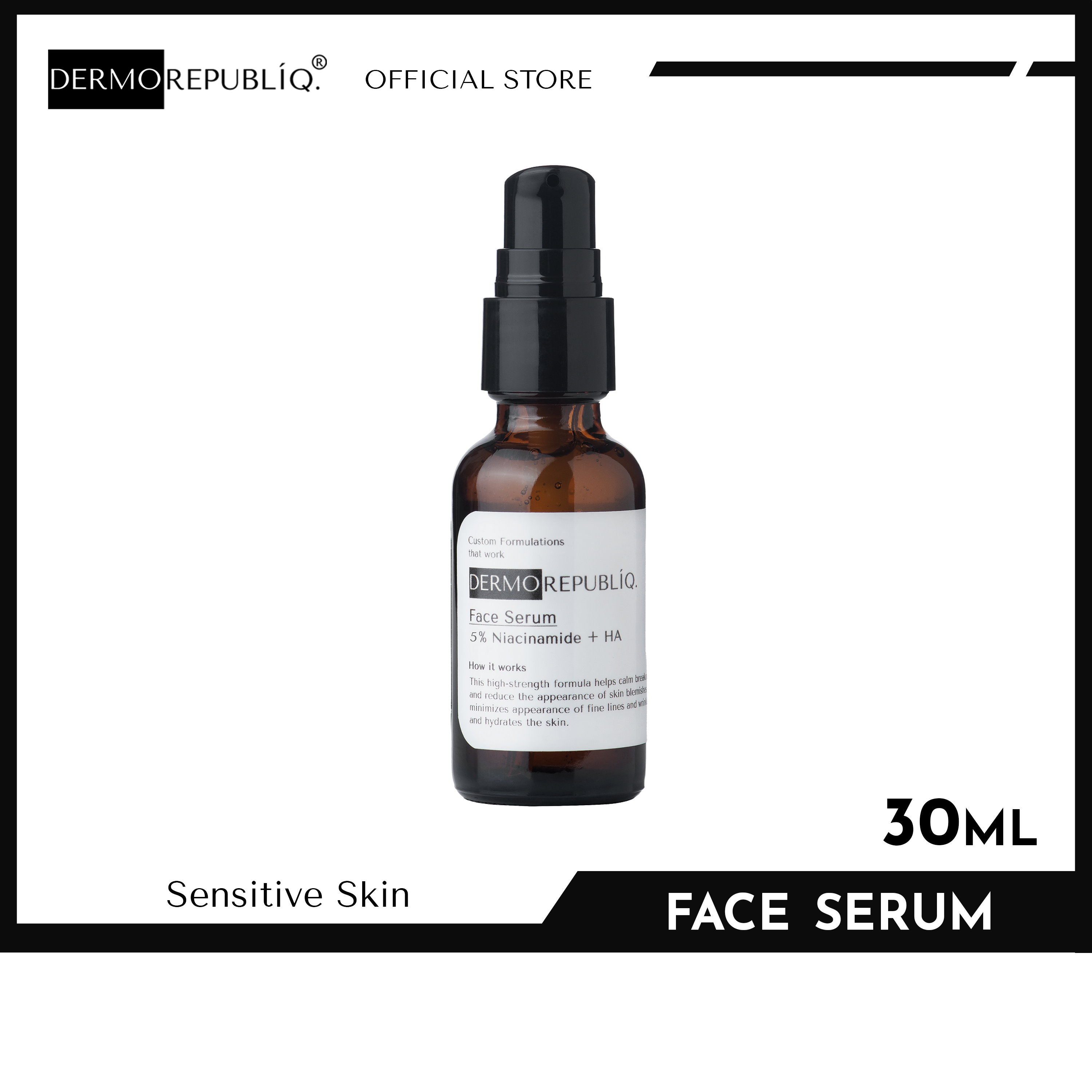 Dermorepubliq 5% Niacinamide + Hyaluronic Acid Face for Sensitive Skin ...