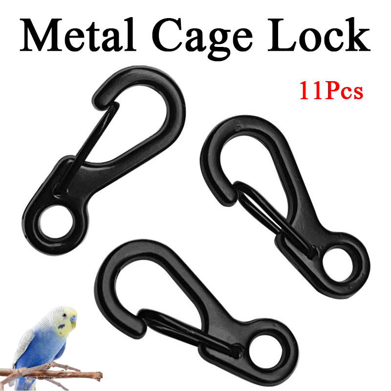 11/22/55Pcs Metal Cage Lock Bird Cage Clips Door Metal Hook for Fixing