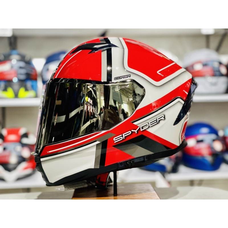 SPYDER CORSA GD S3 FullFace Dual Visor Helmet with Free Clear Visor ...