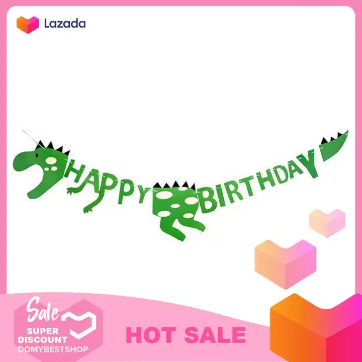 Baby Toys Domybestshop Cute Cartoon Dinosaur Shape Pull Flag Happy