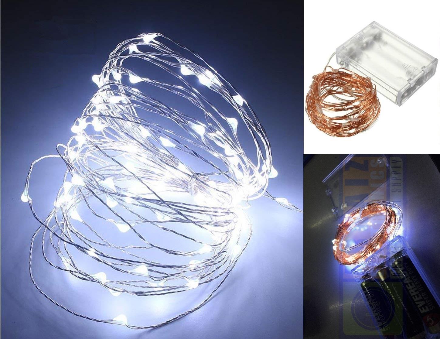 5 meter 50 LED Fairy Light String Wire Battery Powered Waterproof Pixie