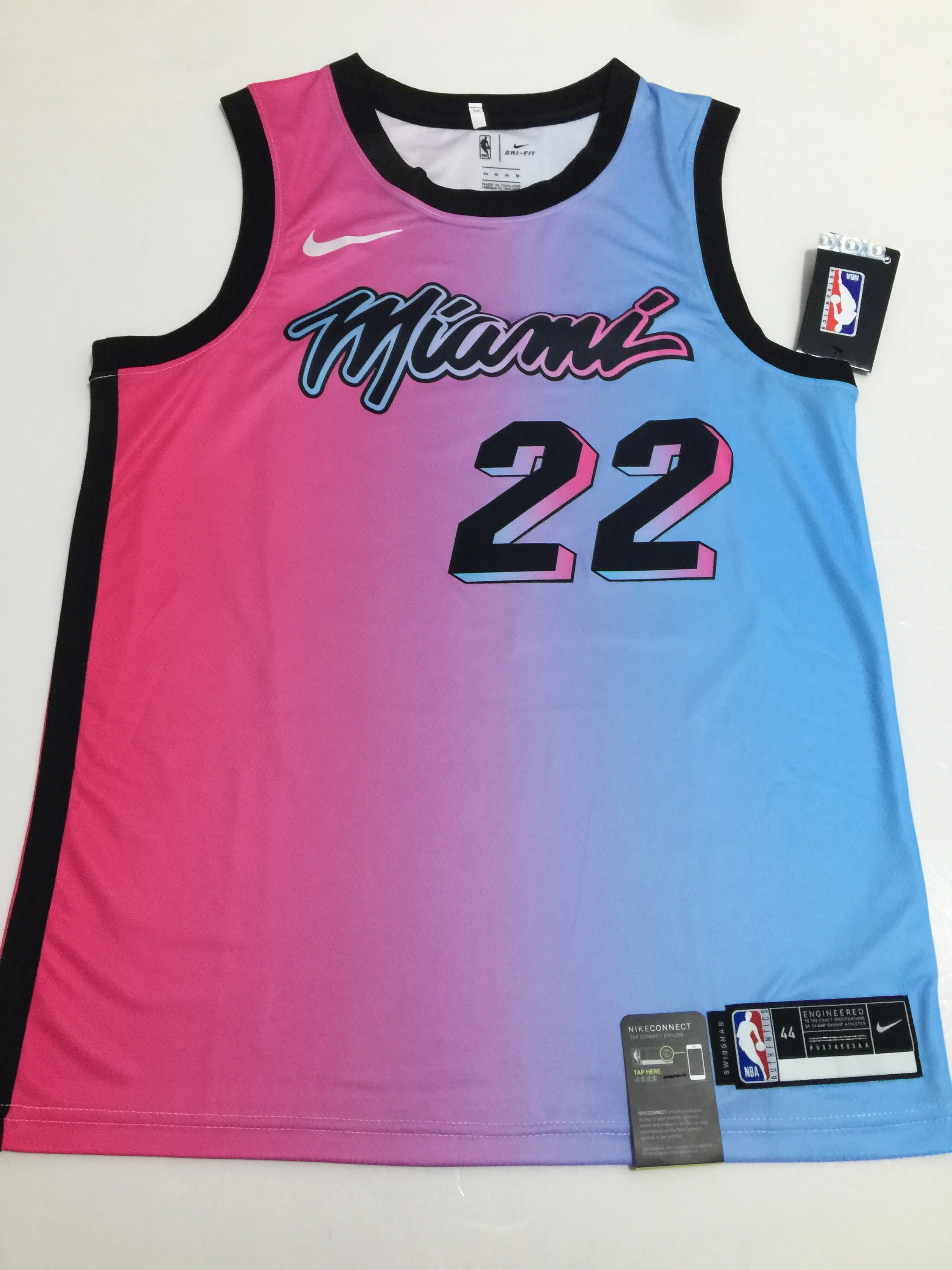 Nike Men's Miami Heat BAM Ado #13 Black Dri-Fit Swingman Jersey, Medium
