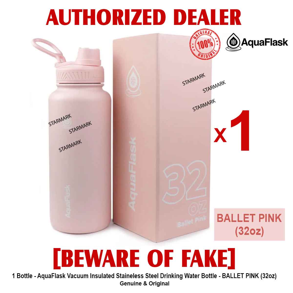 AQUAFLASK 32oz POWDER BLUE or BALLET PINK Aqua Flask Wide Mouth with