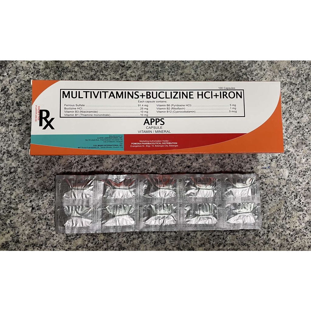 APPS Multivitamins + Buclizine + HCI + Iron APPETITE STIMULANT