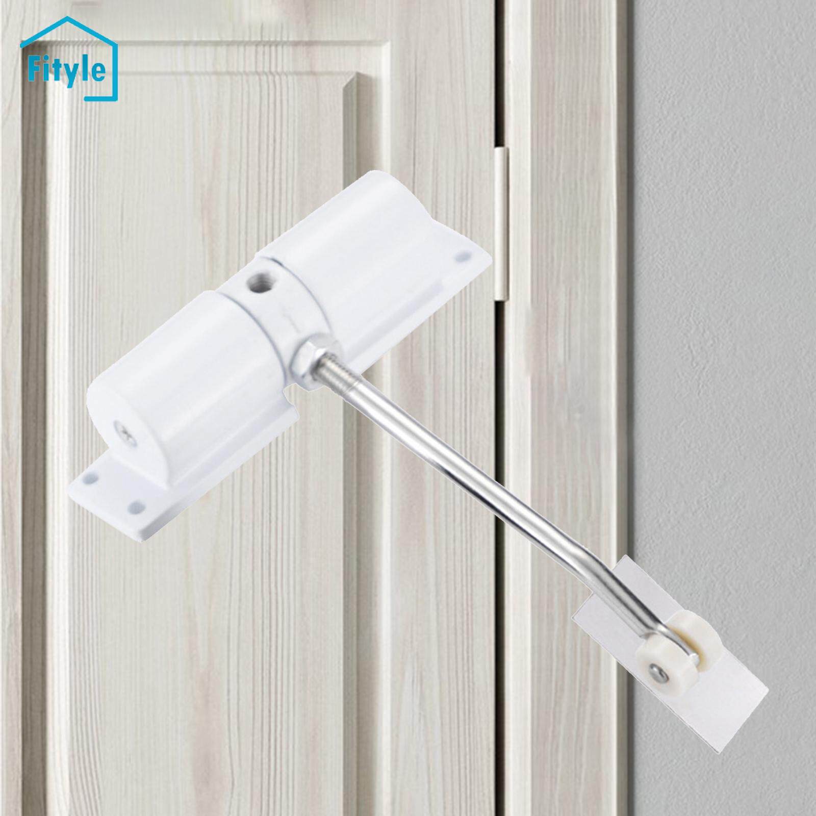 Fityle Mounted Spring Door Closer Durable Quiet Adjustable Automatic