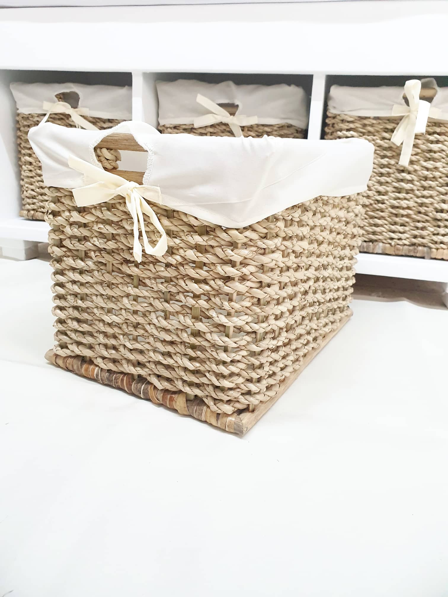 BabySM Home Rattan Basket Tray Organizer/ Fruit Basket Rattan Handmade (Small Medium Large