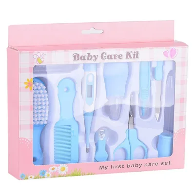 Keimav 10-Pieces Set (BLUE) Newborn Baby Nail Clipper Set Baby Care Set Washing Nail Tools Health Care Set