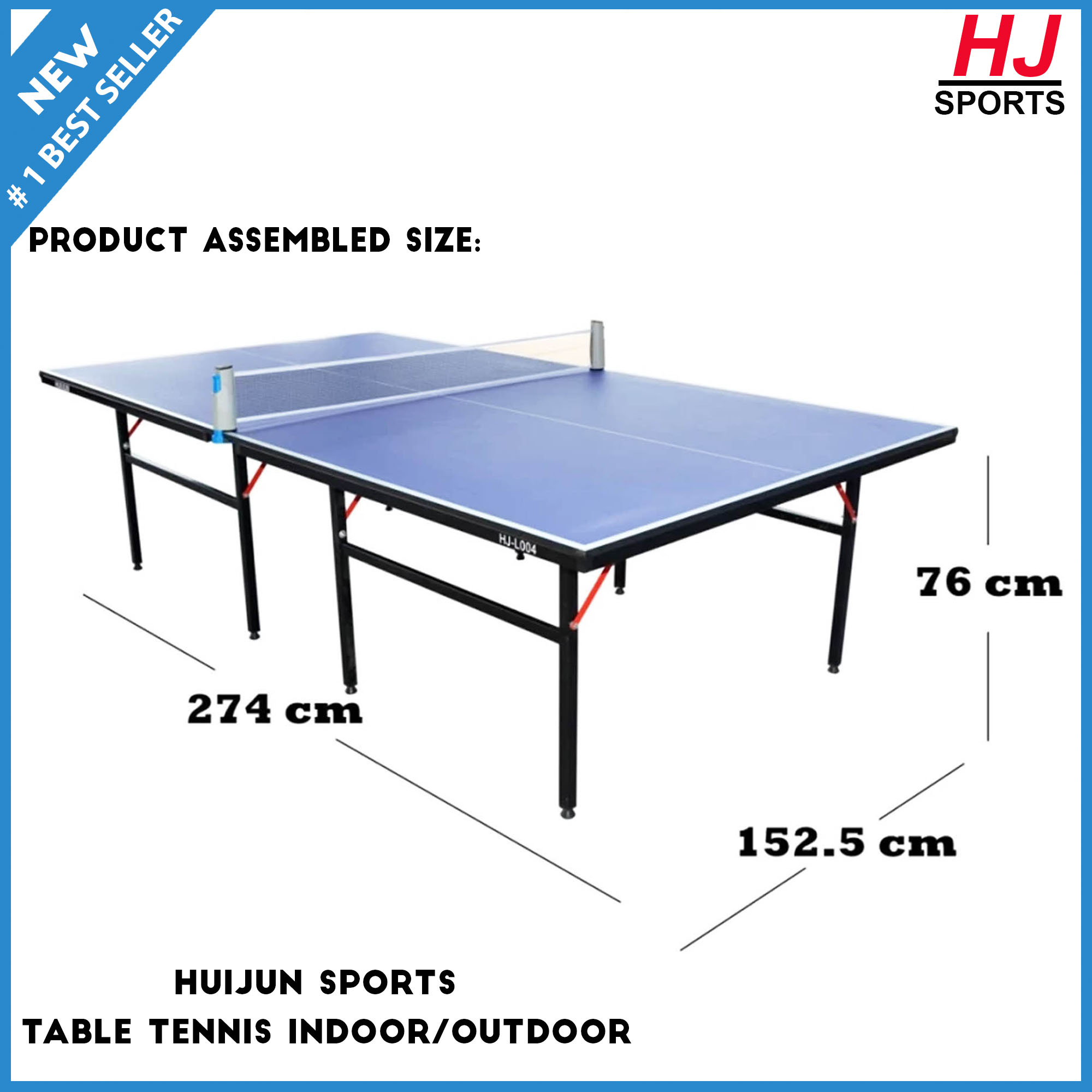 melk wit Opwekking Staan voor Huijun Sports Table Tennis Pingpong Table HJ-L004 (Package Deal Promo) |  Lazada PH
