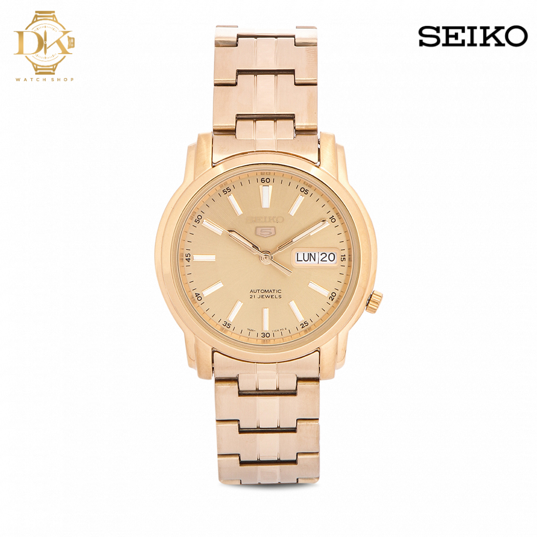 Seiko 5 Sport Automatic SNKL86K1 Gold All Stainless Steel Men s