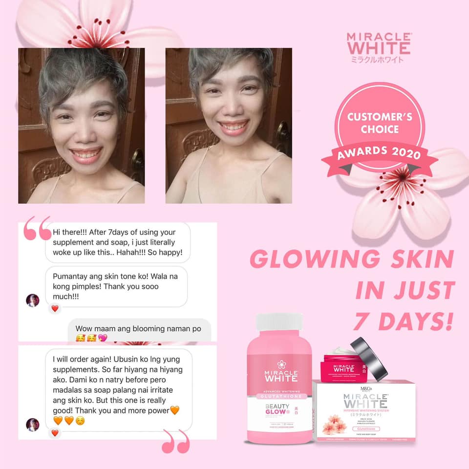 Miracle White GLOW Glutathione 30s - 800mg per capsule with Vitamin C