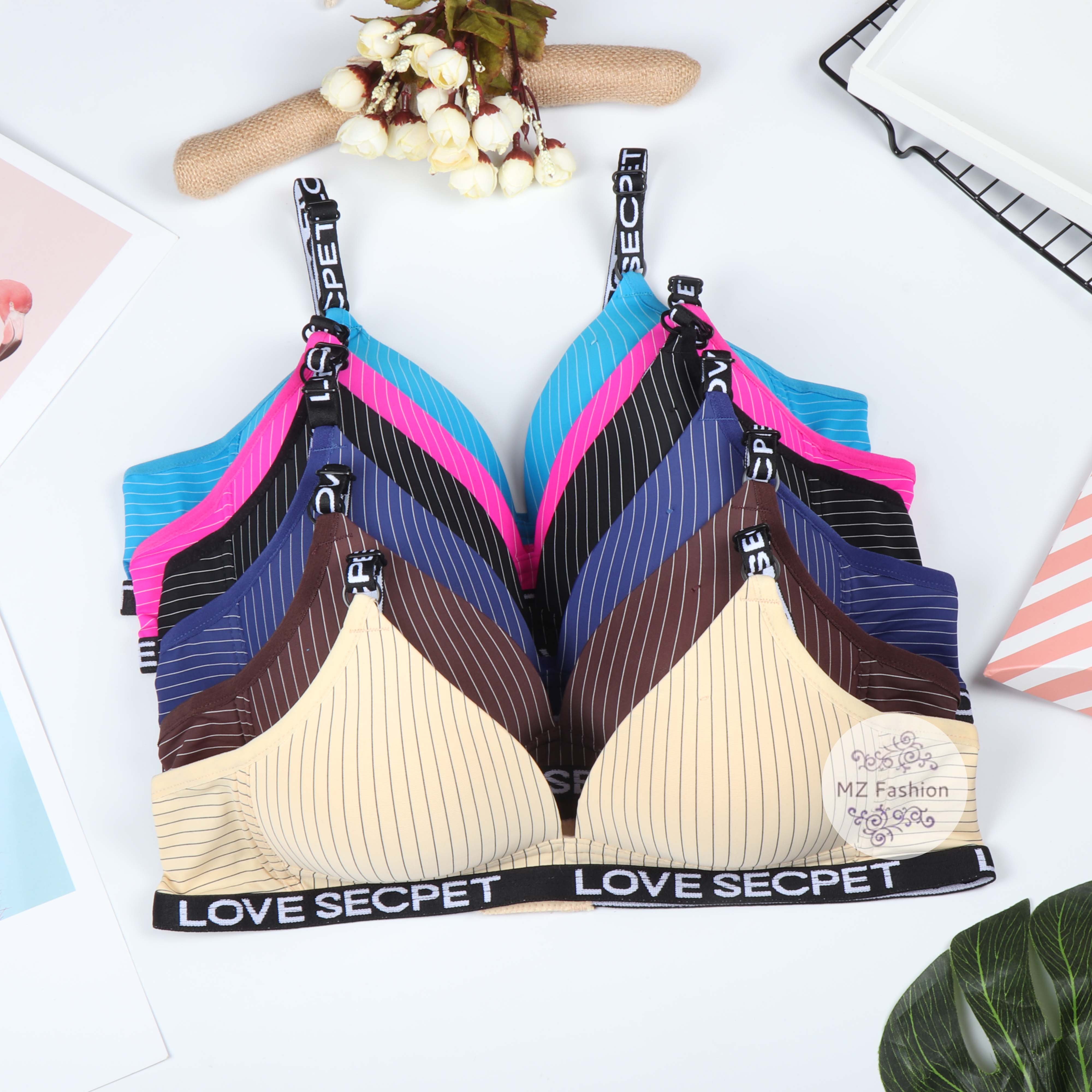 MZ Cup A Nonwire Stripe Bra size: 32-38A #109