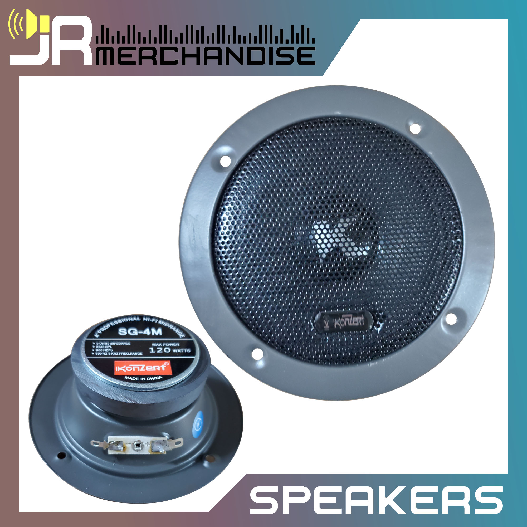 Midrange 4" 8 ohms 120 watts Speaker w/ Free Capacitor (ISG4M) Sold per pc Lazada PH