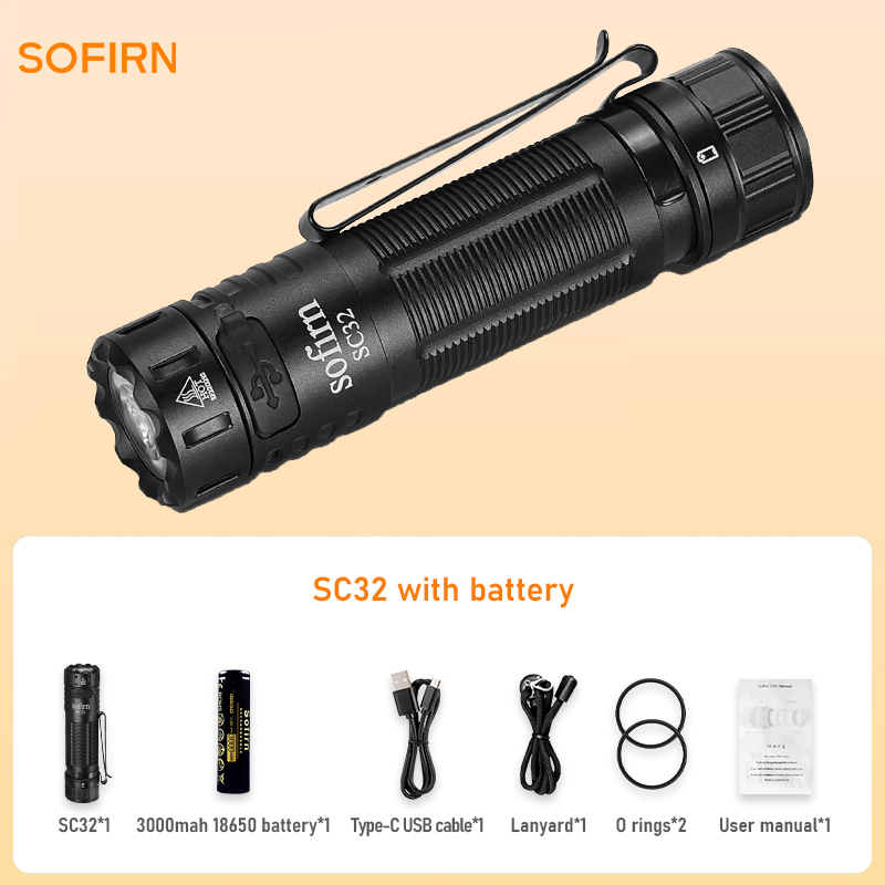 ★Sofirn SC32 LED Flashlight Super Bright 2000 Lumen SST40 LED Light ...