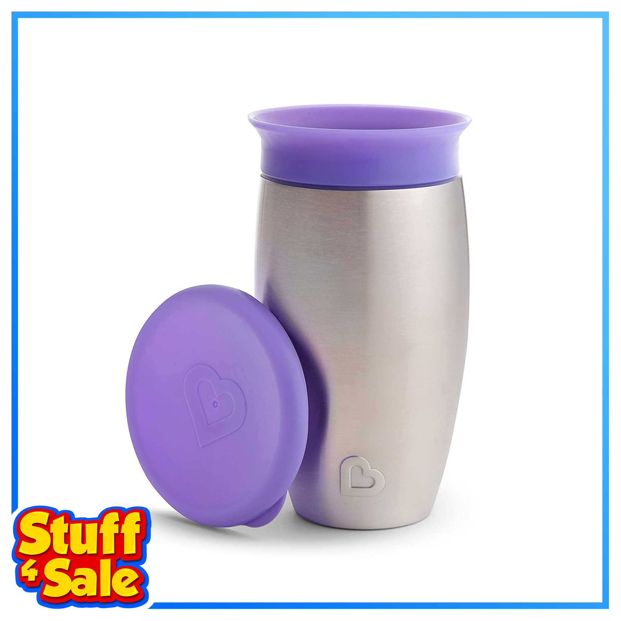 Munchkin Miracle Stainless Steel 360 Sippy Cup 10oz 10Oz Insulated