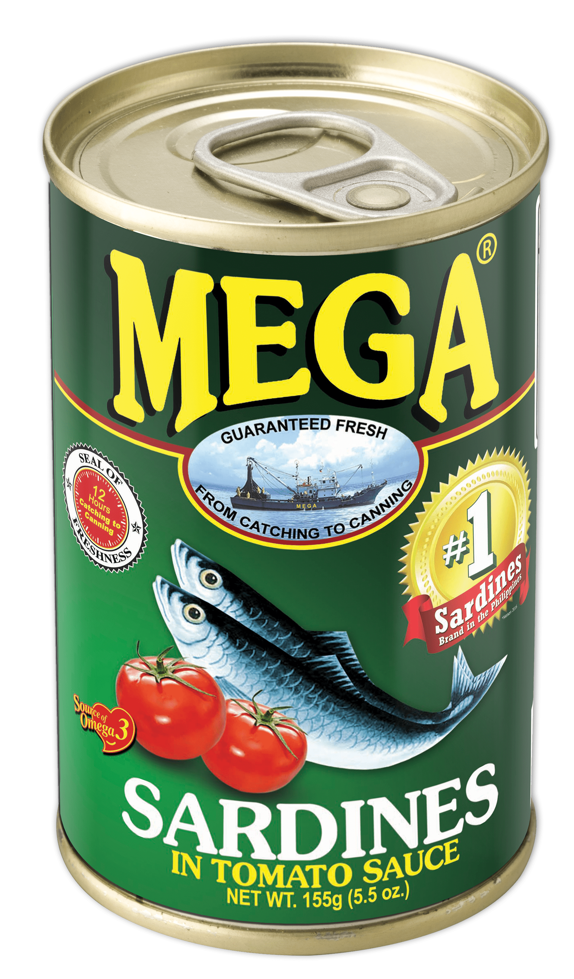 Mega Sardines in Tomato Sauce 155g 4pcs Lazada PH