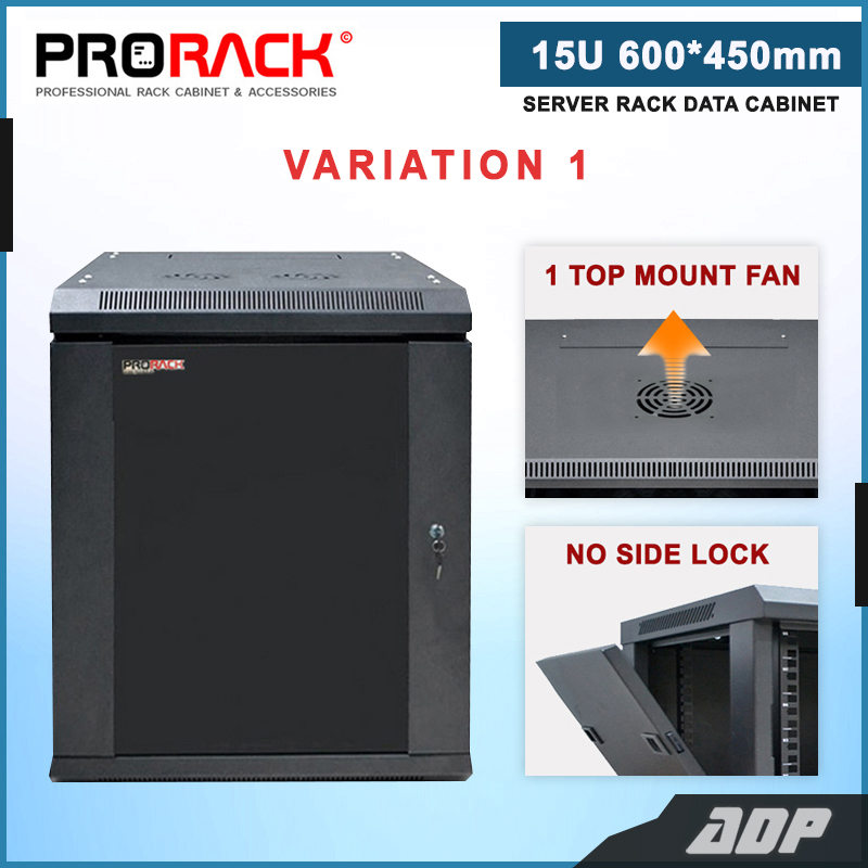 PRORACK 15U (600x450mm) Server Rack Cabinet (For Self-Assembly) Wall ...