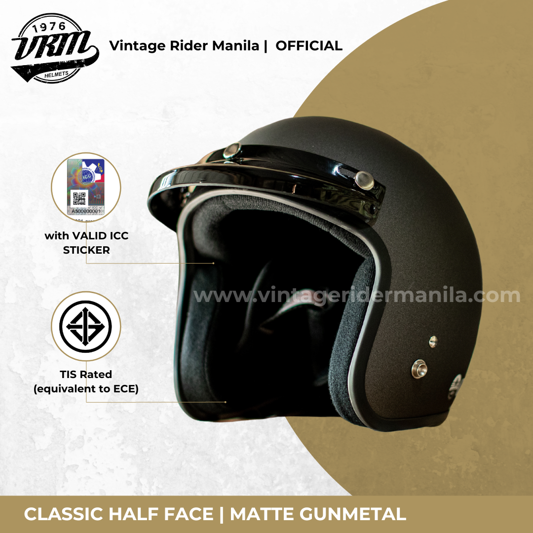 VRM 1976 Classic Matte Gunmetal Half Face Helmet | Lazada PH VRM 1976 Classic Matte Gunmetal Half Face Helmet | Lazada PH