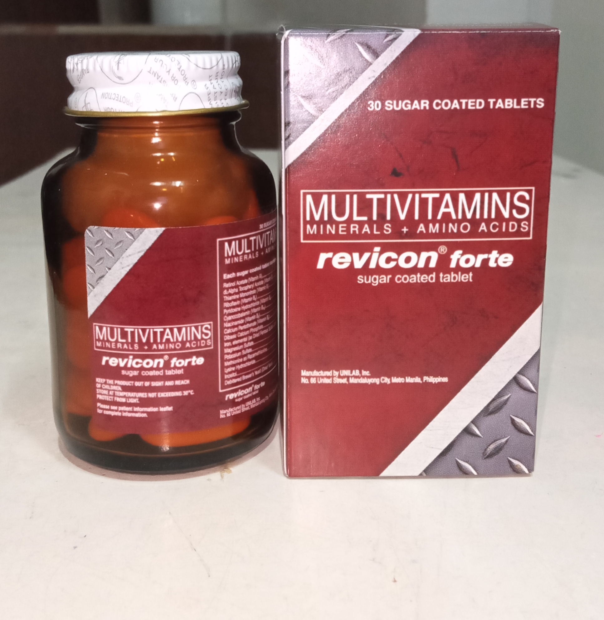 Revicon Forte/ Multivitamins+Amino Acid (30 sugar coated tablets) 1 btl