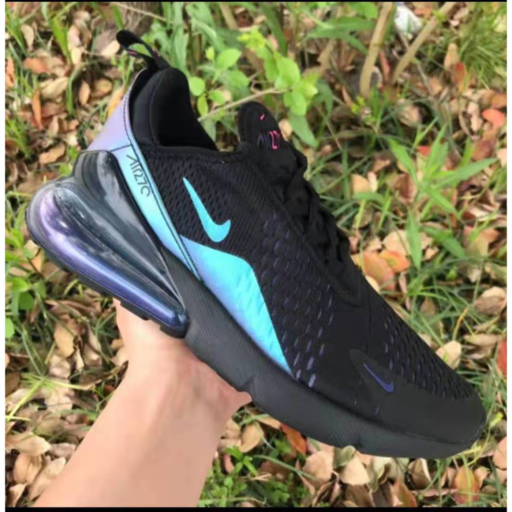Nike Air Max 270 Fiyknit Shoes Black Purple Running Shoes For Women And Men Airmax 270 Lazada Ph