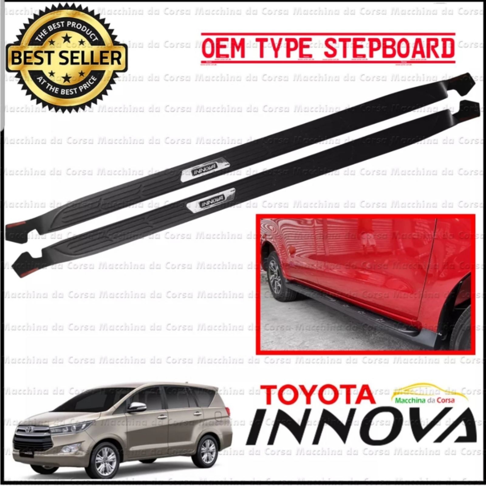 Toyota Innova 2016 2023 Oem Side Step Board Black Door Stepboard