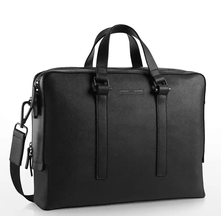 calvin klein leather briefcase