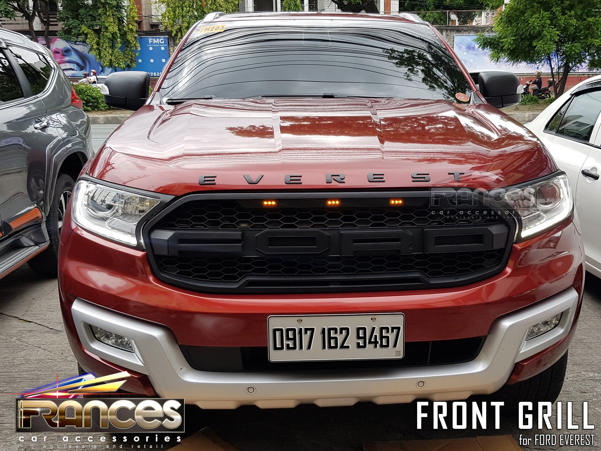 Ford Everest 2019 2020 Matte Black Grill With Amber Light Lazada Ph