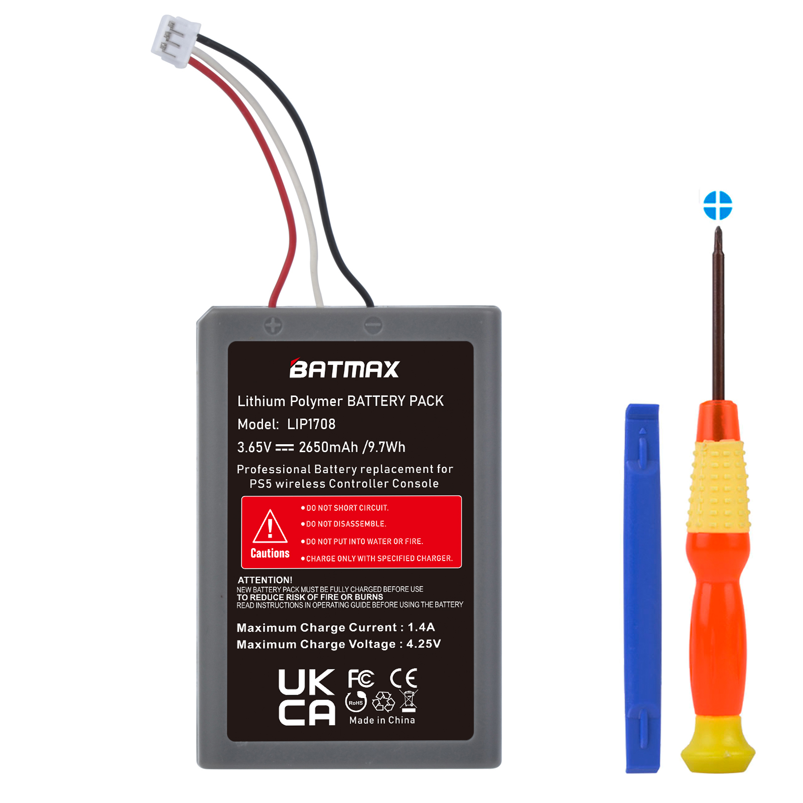 OSTENT 2000mAh 3.65V Batteria ricaricabile agli ioni di lio agli ioni di lio di ricambio per controller wireless Sony PS5 DualSense  44