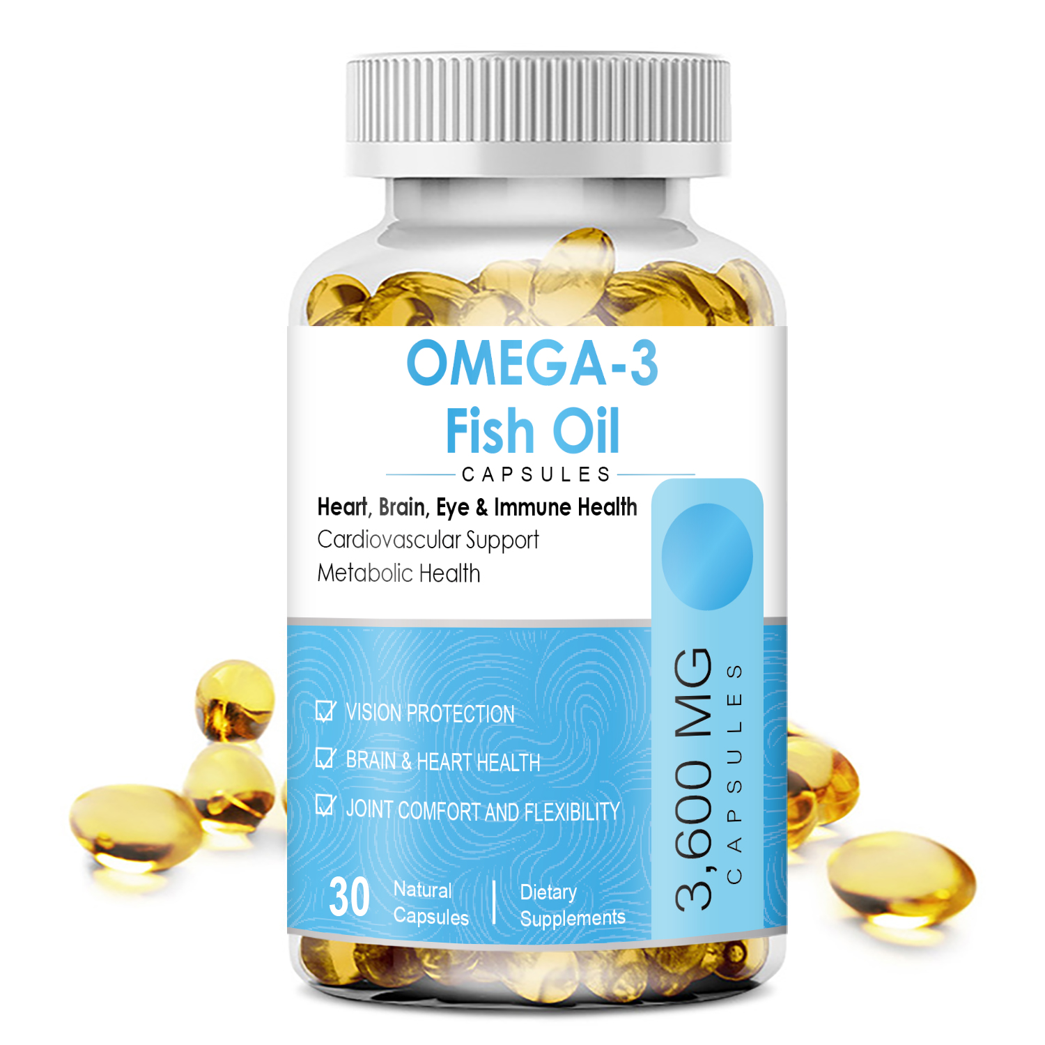 Mama Beauty Omega 3 Fish Oil Capsule Soft Gels Rich EPA DHA Improve