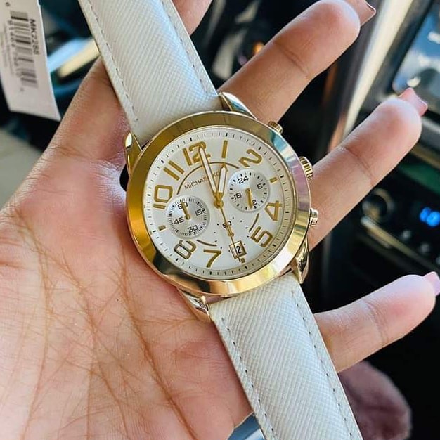 MK Watch Mercer Leather Chronograph 