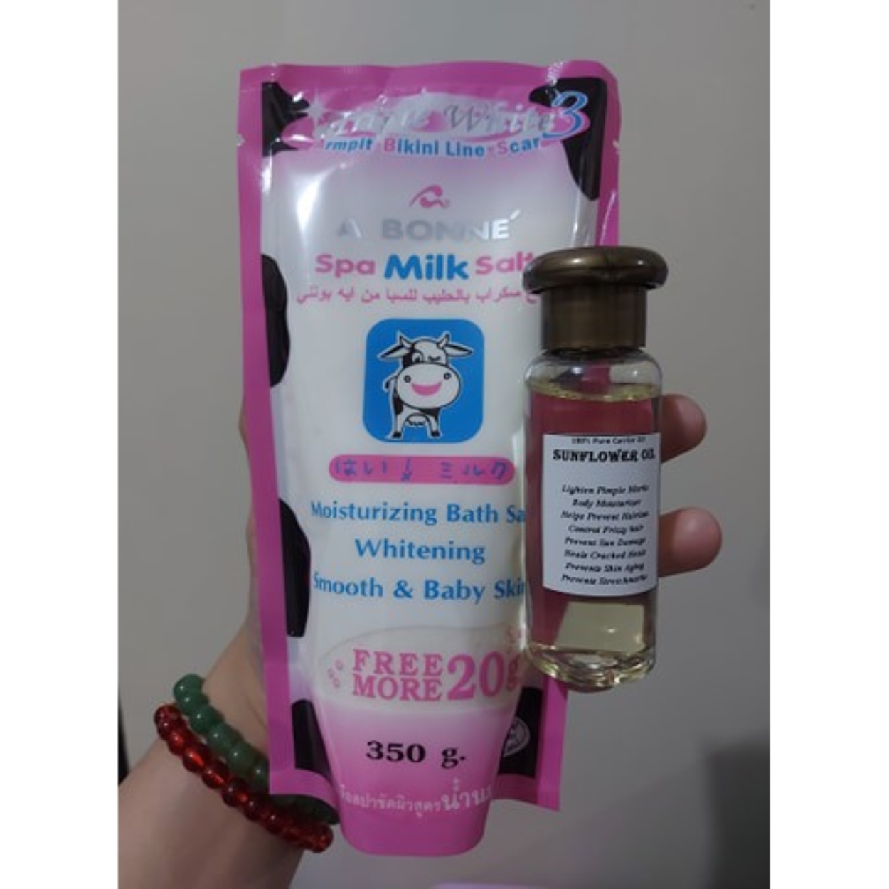 A bonne Spa Milk Salt Scrub Refill with Sunflower Oil tiktok silka