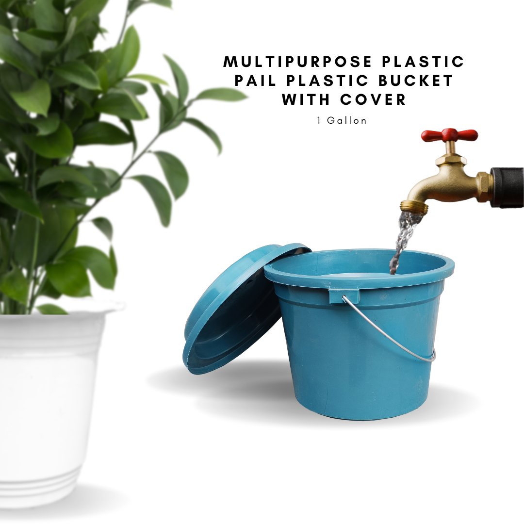 1 Gallon Multipurpose Plastic Pail Plastic Bucket with Cover Lazada PH