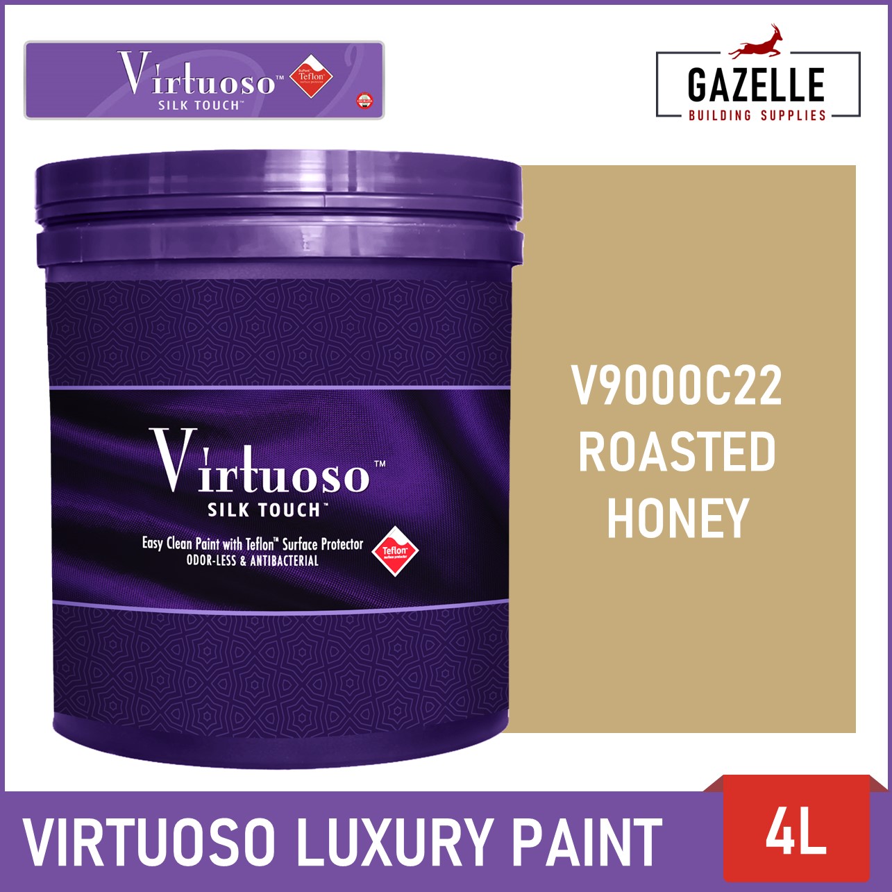 Boysen Virtuoso Odorless and AntiBacterial Paint with Teflon Roasted