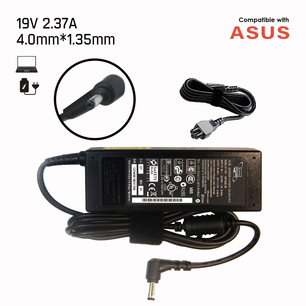 Lpo Brand Laptop Charger For Asus 19v 237a 40mm X 135mm For Asus Model Ad883j20 Lazada Ph 