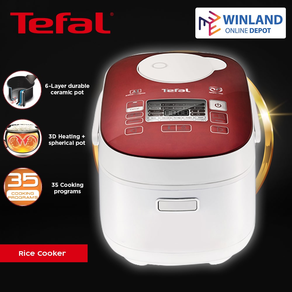 TEFAL by Winland Optimal Spherical Pot Rice Cooker 10Cups Capacity LED