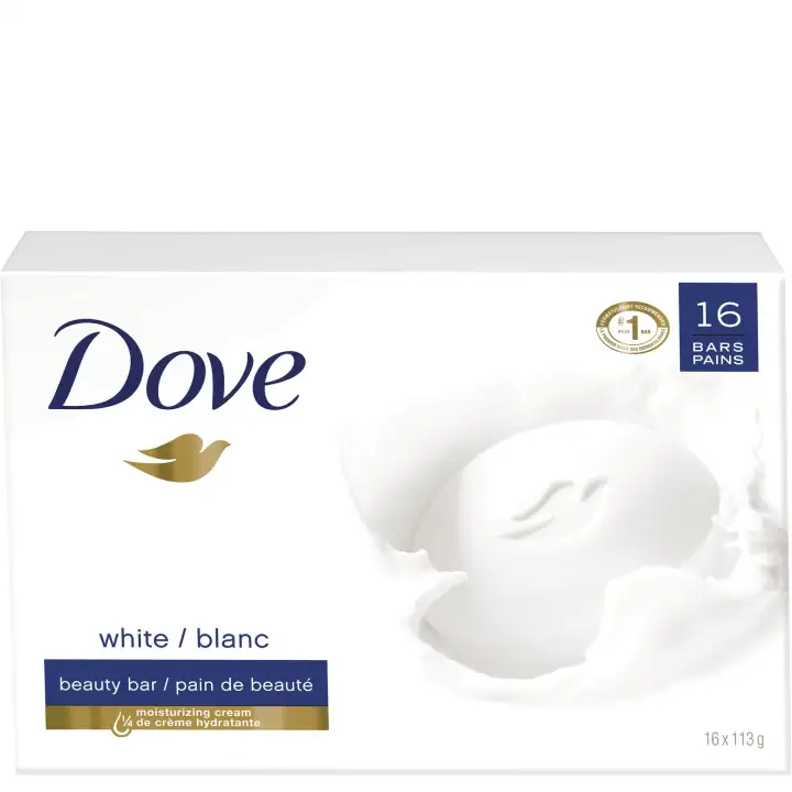 dove white moisturizing beauty bar soap