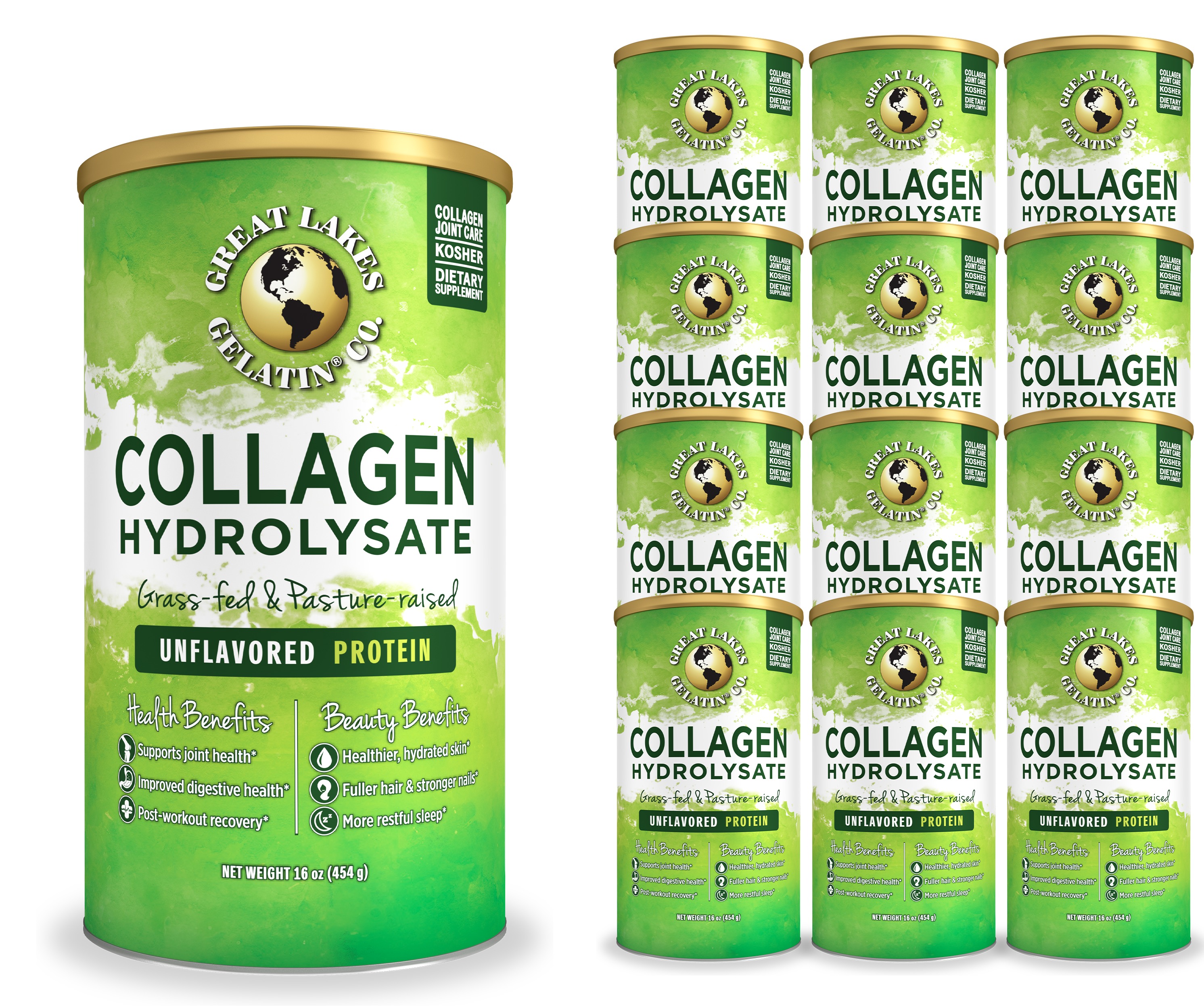 Great Lakes Gelatin Collagen Hydrolysate Joint Care 454g, 58 OFF