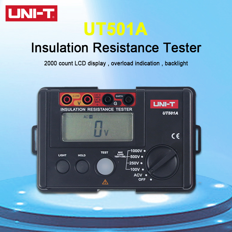 UNIT UT501A Digital Insulation Resistance Tester 100V2500V Auto Range