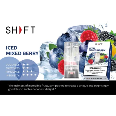 SHFT Elite ICED MIXED BERRY Flavor Single POD (Compatible with REL X and VEEX Classic Device)