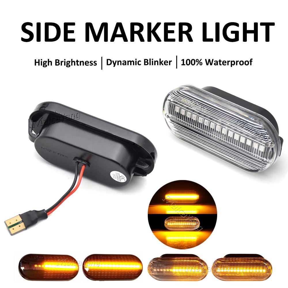 2 Pieces Led Dynamic Side Marker Turn Signal Light Sequential Blinker Light For Ford C-Max Fiesta Focus MK2 Fusion Galaxy
