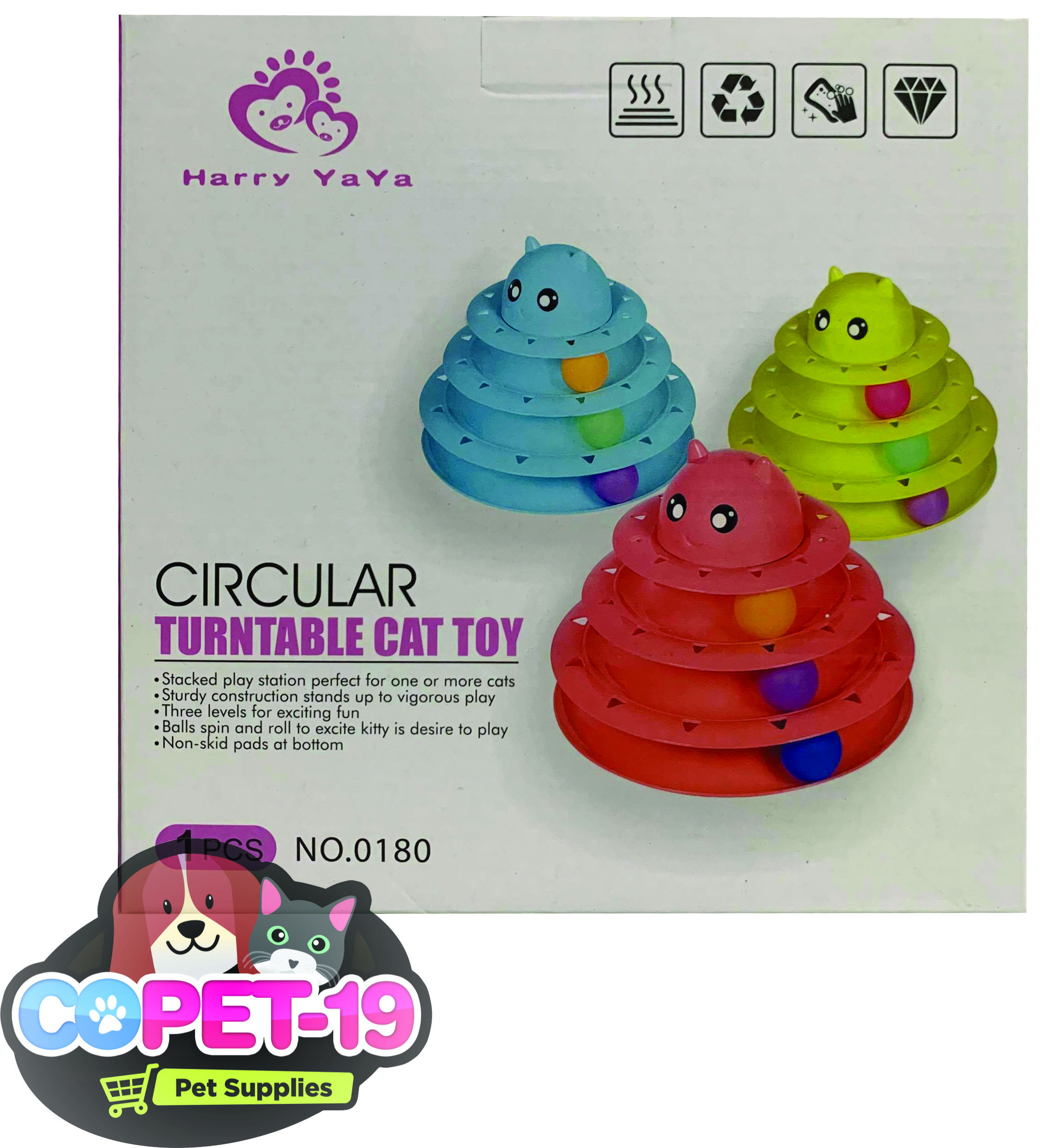 circular turntable cat toy