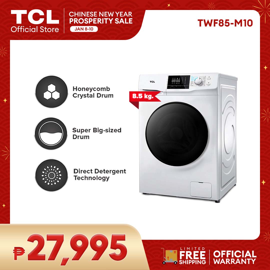 TCL 8.5KG Front Load Fully Automatic Inverter Washing Machine with