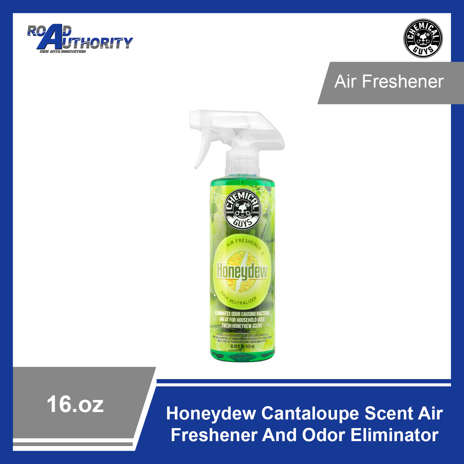 Chemical Guys Honeydew Cantaloupe Scent Air Freshener & Odor