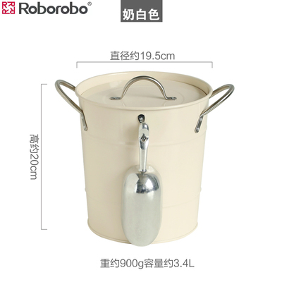 Roborobo 3.4L Dry Ice Bucket Tableware Double Ice Bucket Beverage Beer ...