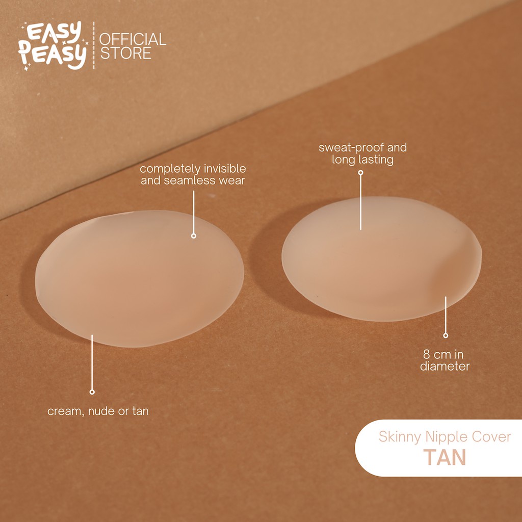 Banda Easy Peasy Skinny Nipple Cover In Tan [seamless Nipple Tape Reuseable Waterproof] Lazada Ph