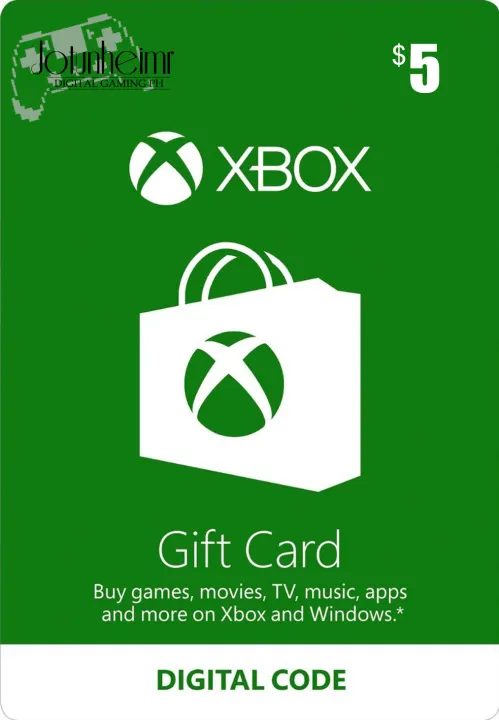 $5 digital xbox gift card