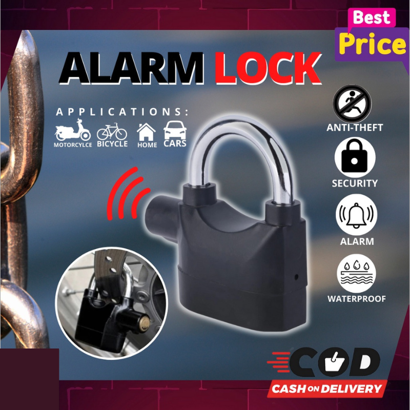110dBA Alarm Lock Smart Anti Tamper Loud Noise Anti Theft Burglar